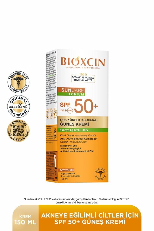 BİOXCİN SUN AKNEYE EĞİLİMLİ CİLT GÜNEŞ KREMİ SPF50+ 150 ML