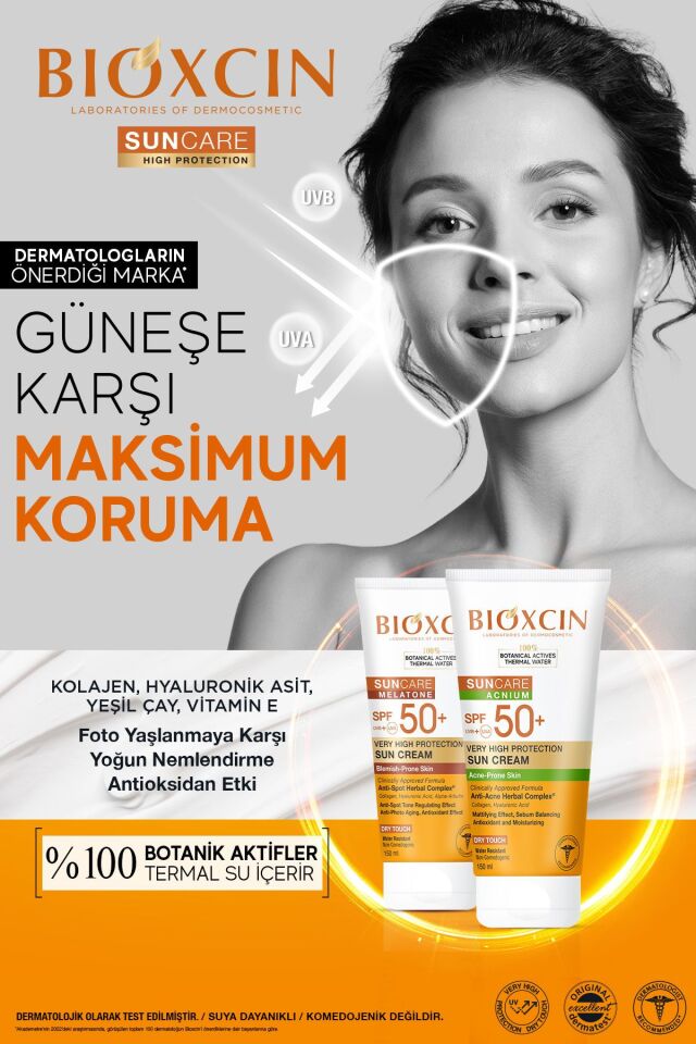 BİOXCİN SUN AKNEYE EĞİLİMLİ CİLT GÜNEŞ KREMİ SPF50+ 150 ML