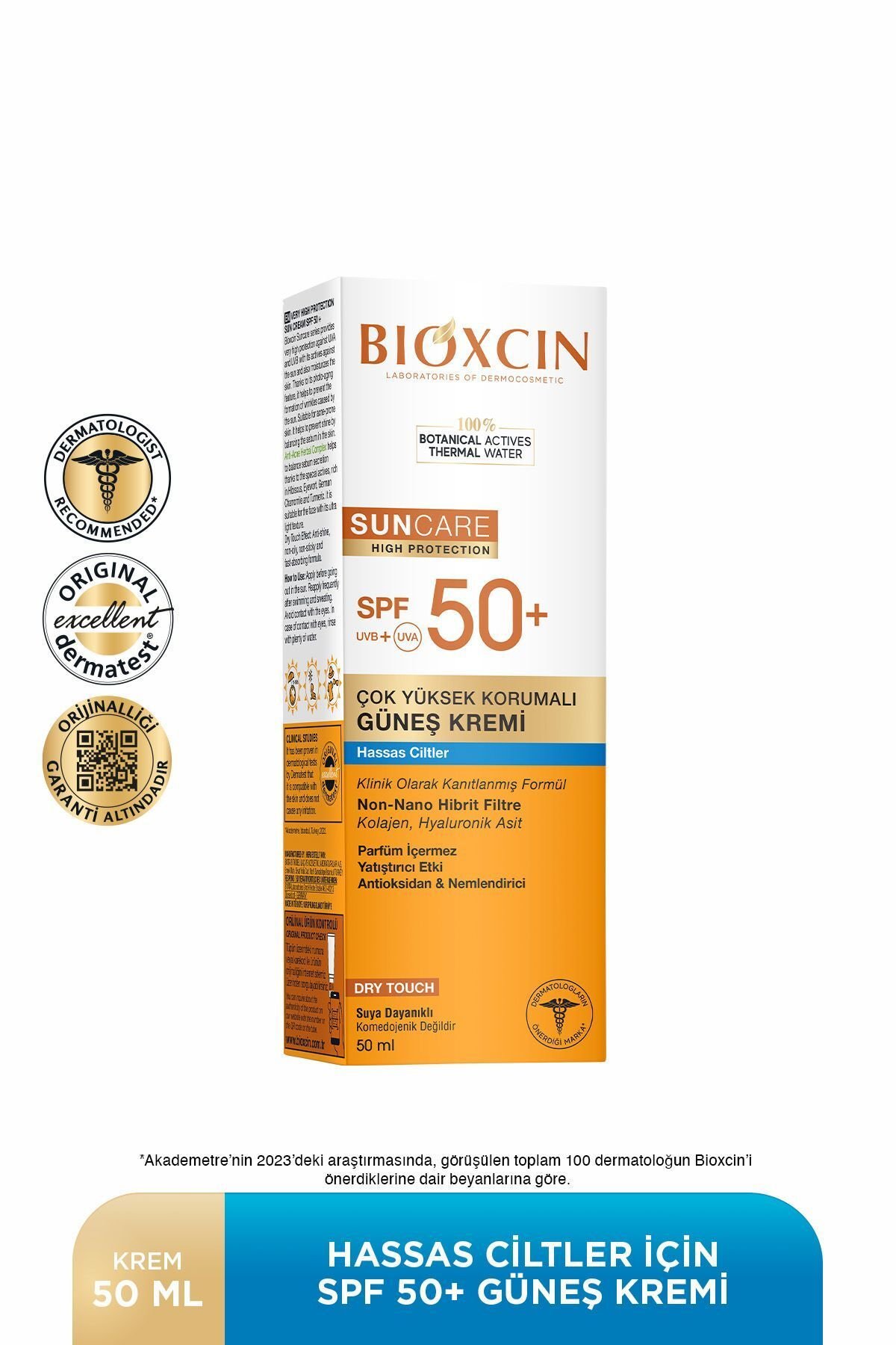 BİOXCİN SUNCARE GÜNEŞ KREMİ HASSAS SPF 50+ 50 ML