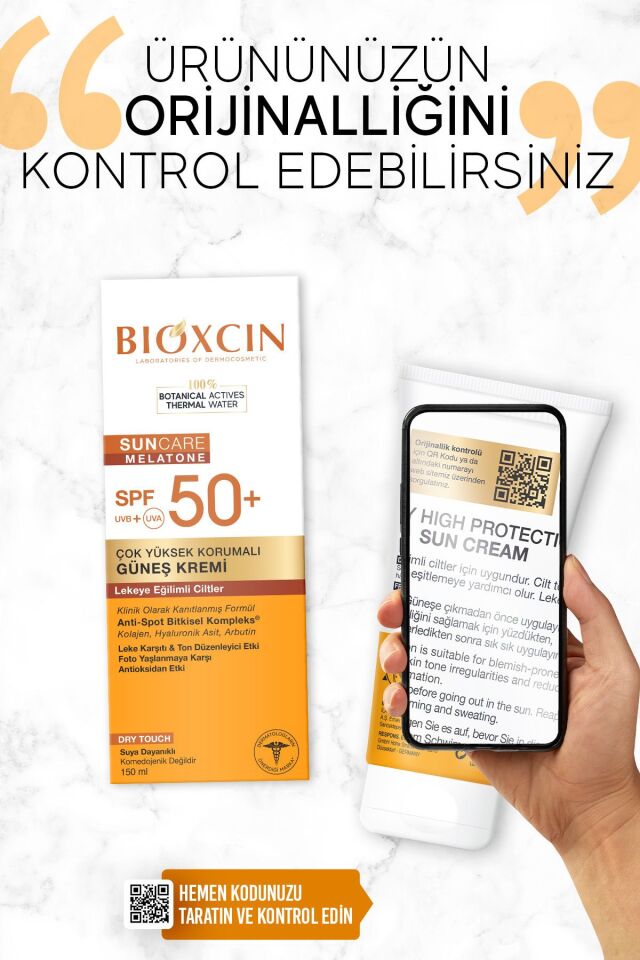 BİOXCİN SUN LEKE KREMİ SPF50 150 ML