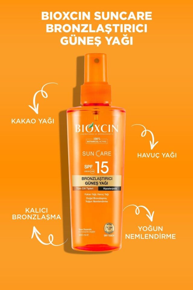 BİOXCİN SUN CARE BRONZLAŞTIRICI GÜNEŞ YAĞI SPF15 200 ML