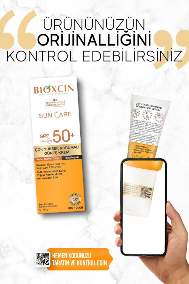 BİOXCİN GÜNEŞ KREMİ KURU & NORMAL CİLTLER İÇİN SPF50 50 ML