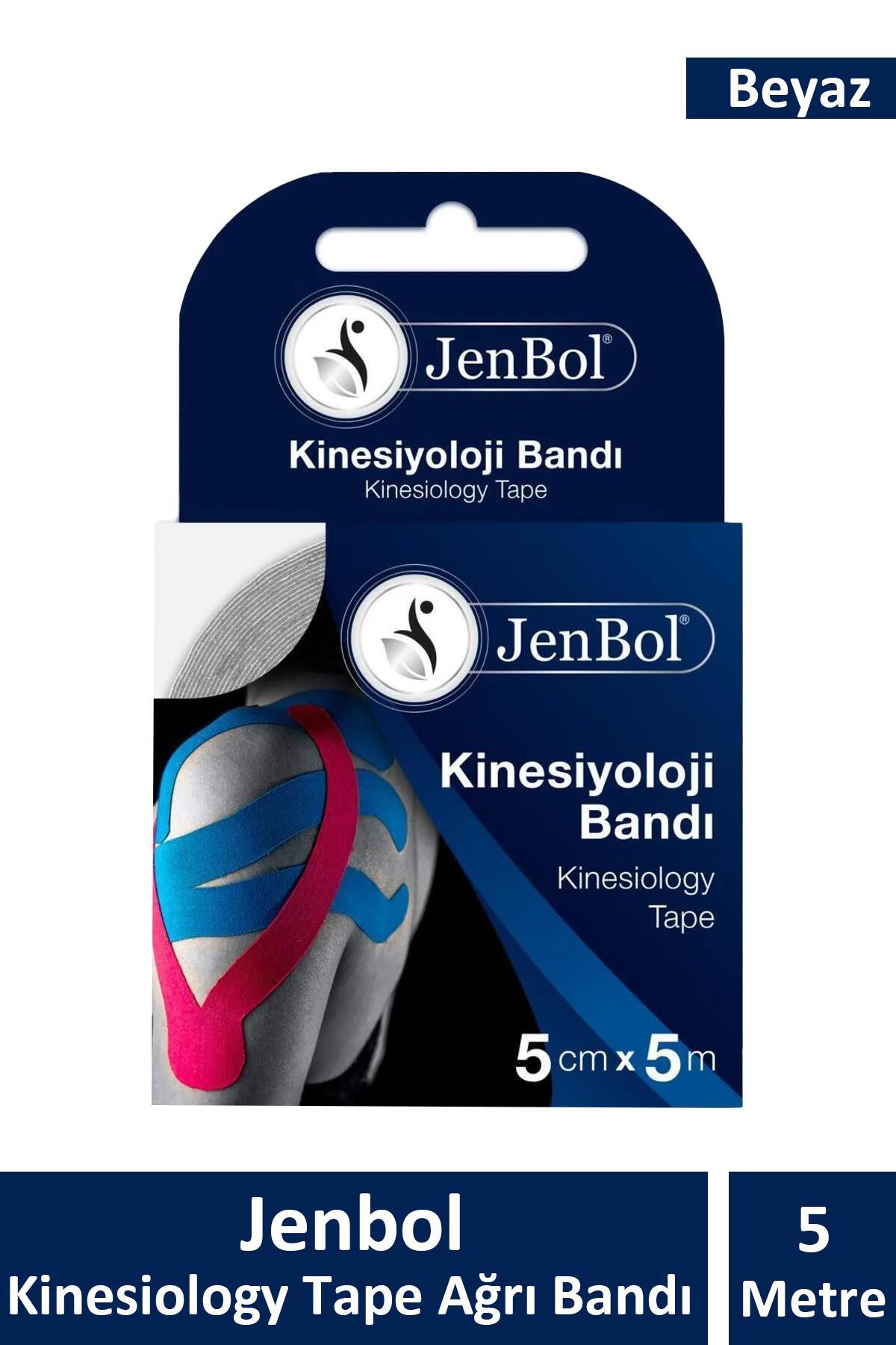 JENBOL KİNESİOLOGY TAPE AĞRI BANDI 5 CM X 5 M - BEYAZ