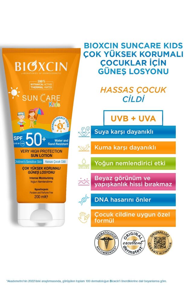 BİOXCİN SUNCARE KİDS LOSYON SPF50 200 ML