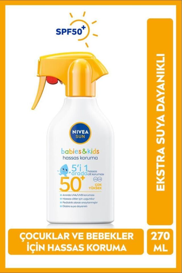 NİVEA BABY GÜNEŞ SPREYİ HASSAS GÜNEŞ KORUMASI EKSTRA SUYA DAYANIKLI SPF50 270 ML