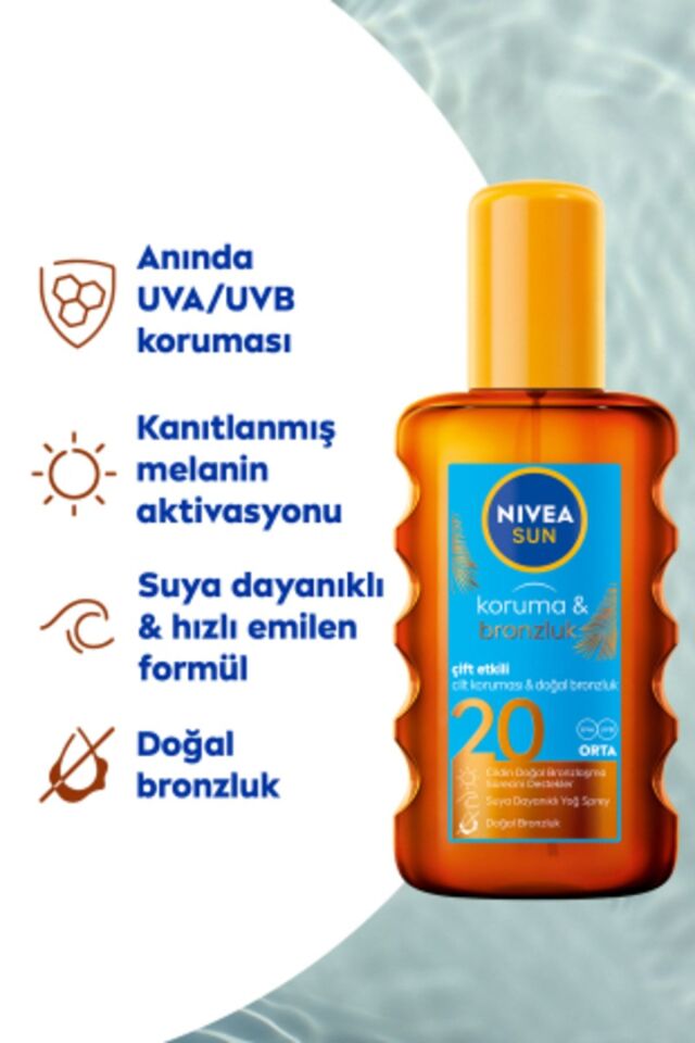 NİVEA SUN GÜNEŞ SPREYİ KORUMA & BRONZLUK SPF20 200 ML