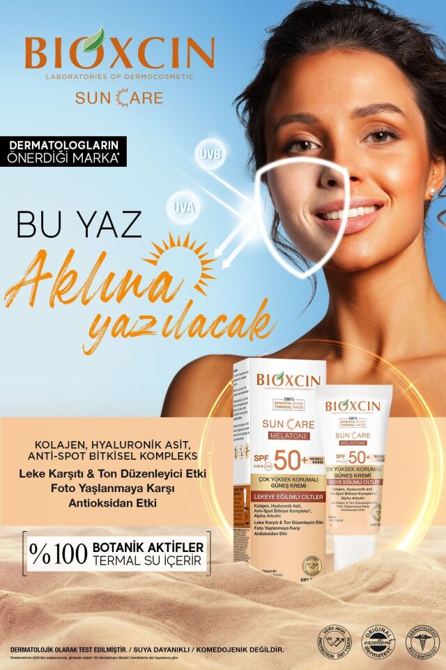 BİOXCİN SUN CARE MELATONE LEKE EĞİLİMLİ CİLTLER İÇİN RENKLİ GÜNEŞ KREMİ SPF50+ 50 ML