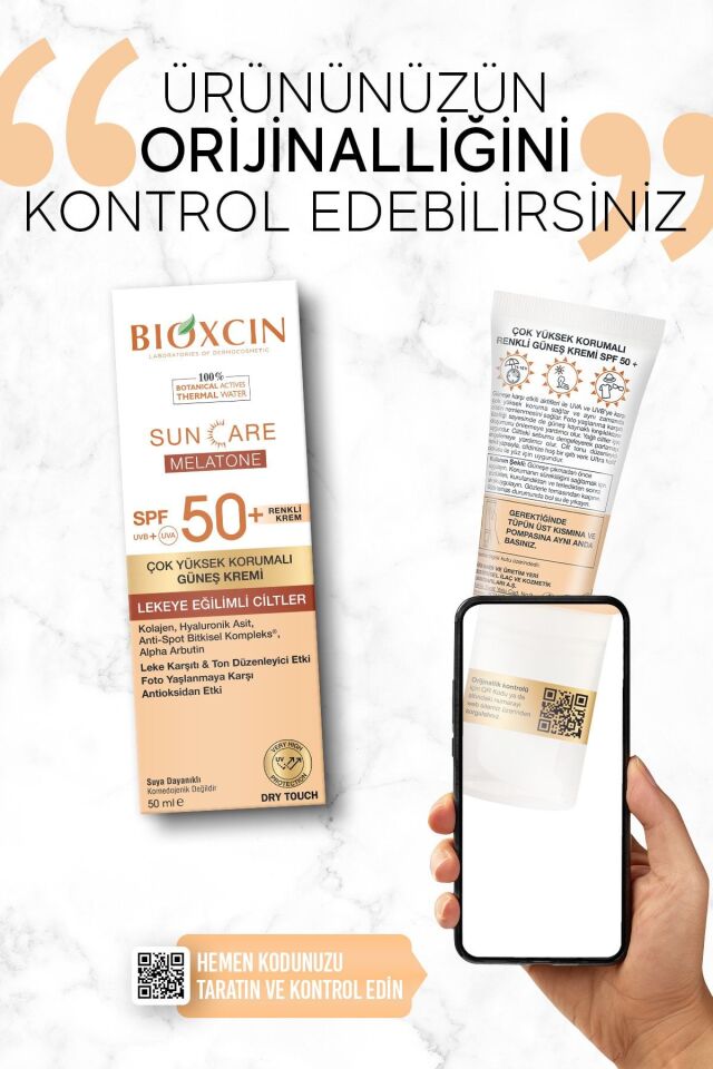 BİOXCİN SUN CARE MELATONE LEKE EĞİLİMLİ CİLTLER İÇİN RENKLİ GÜNEŞ KREMİ SPF50+ 50 ML