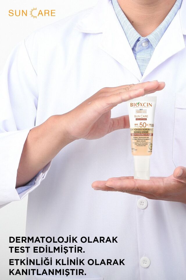 BİOXCİN SUN CARE MELATONE LEKE EĞİLİMLİ CİLTLER İÇİN RENKLİ GÜNEŞ KREMİ SPF50+ 50 ML