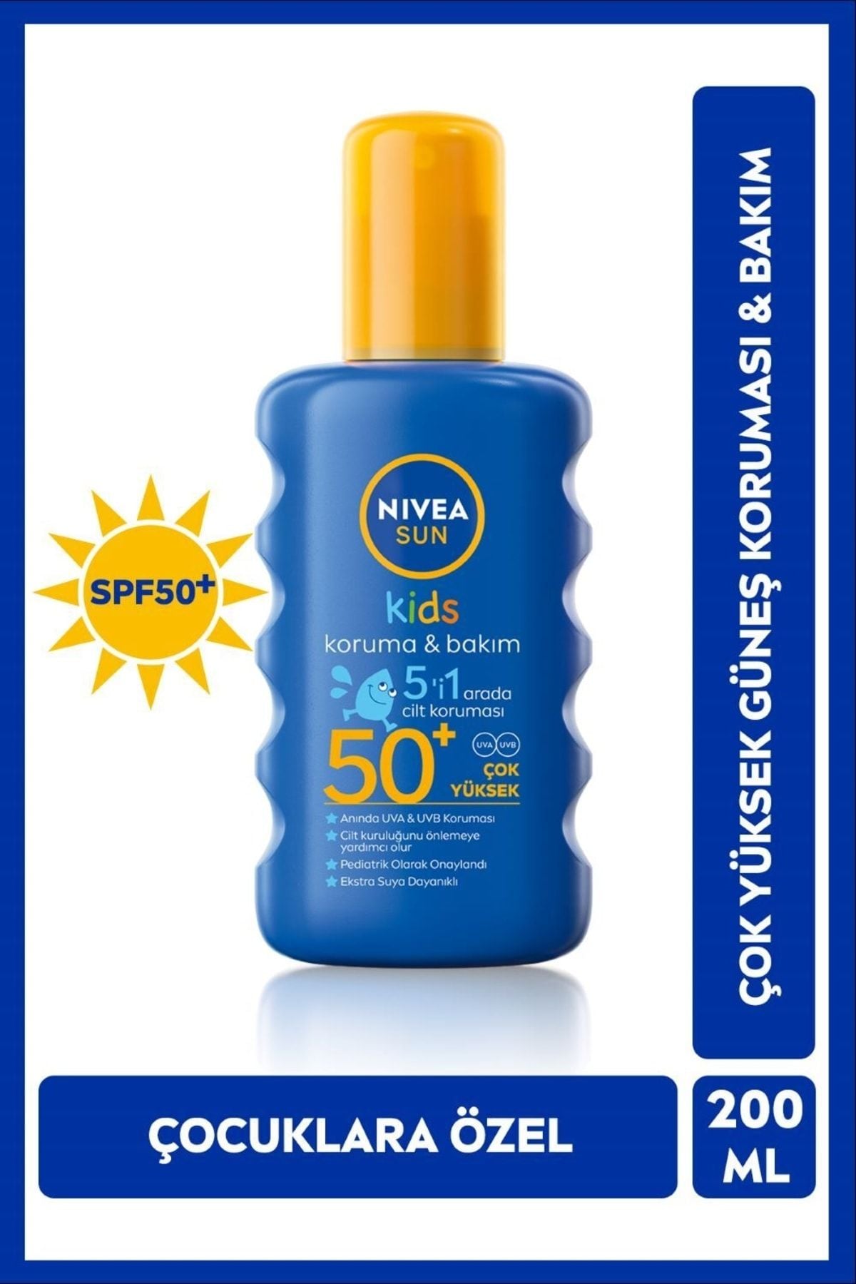NİVEA SUN ÇOCUK GÜNEŞ SPREYİ NEMLENDİRİCİ SPF50+ 200 ML
