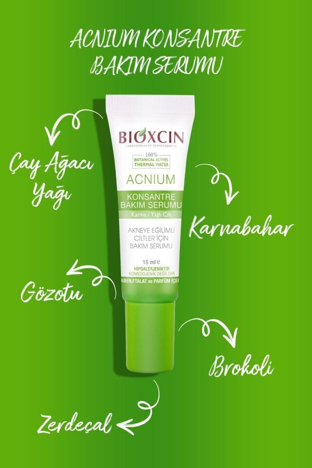 BİOXCİN ACNİUM KONSANTRE BAKIM SERUMU 15ML