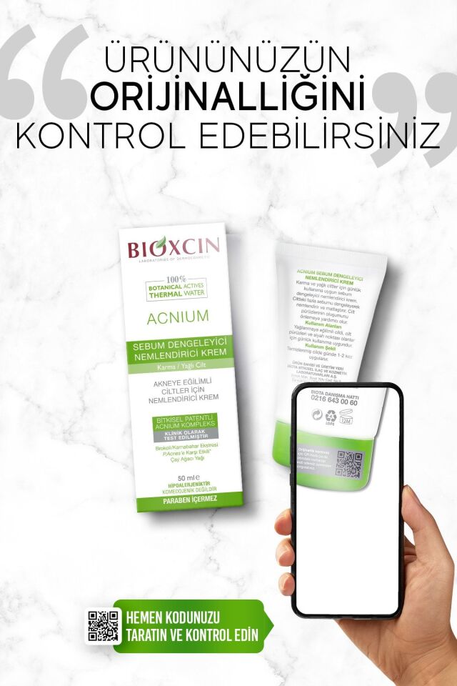 BİOXCİN ACNİUM DENGELEYİCİ NEMLENDİRİ KREM 50 ML