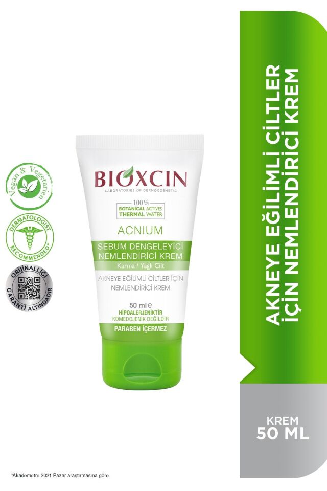 BİOXCİN ACNİUM DENGELEYİCİ NEMLENDİRİ KREM 50 ML