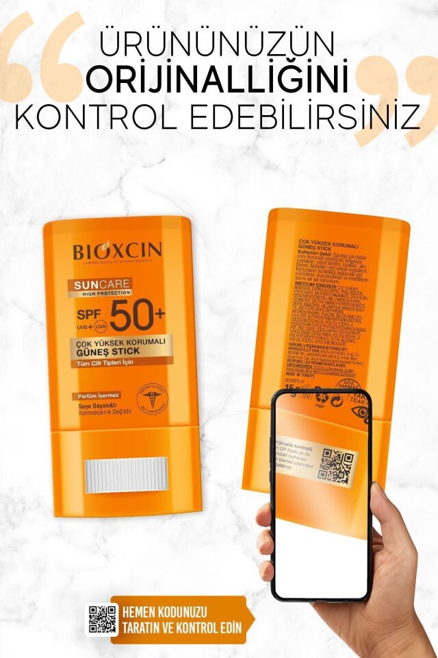 BİOXCİN SUN CARE GÜNEŞ STİCK SPF50 15 GR