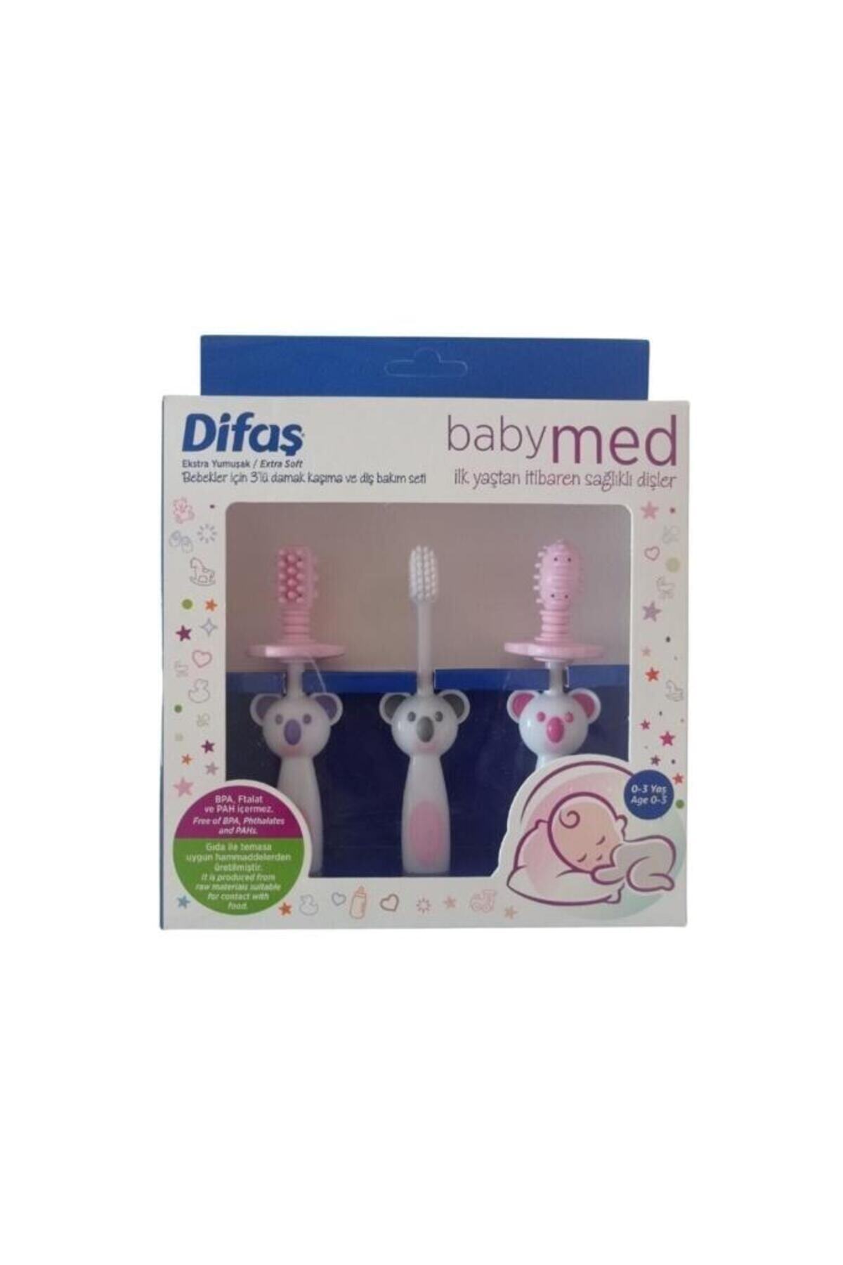 DİFAŞ BABYMED EKSTRA YUMUŞAK DİŞ FIRÇASI 3'LÜ SET PEMBE