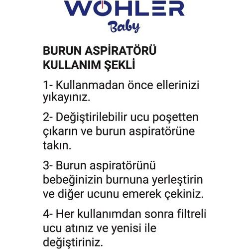 WOHLER BURUN ASPİRATÖRÜ YEDEK UÇLARI 10 LU