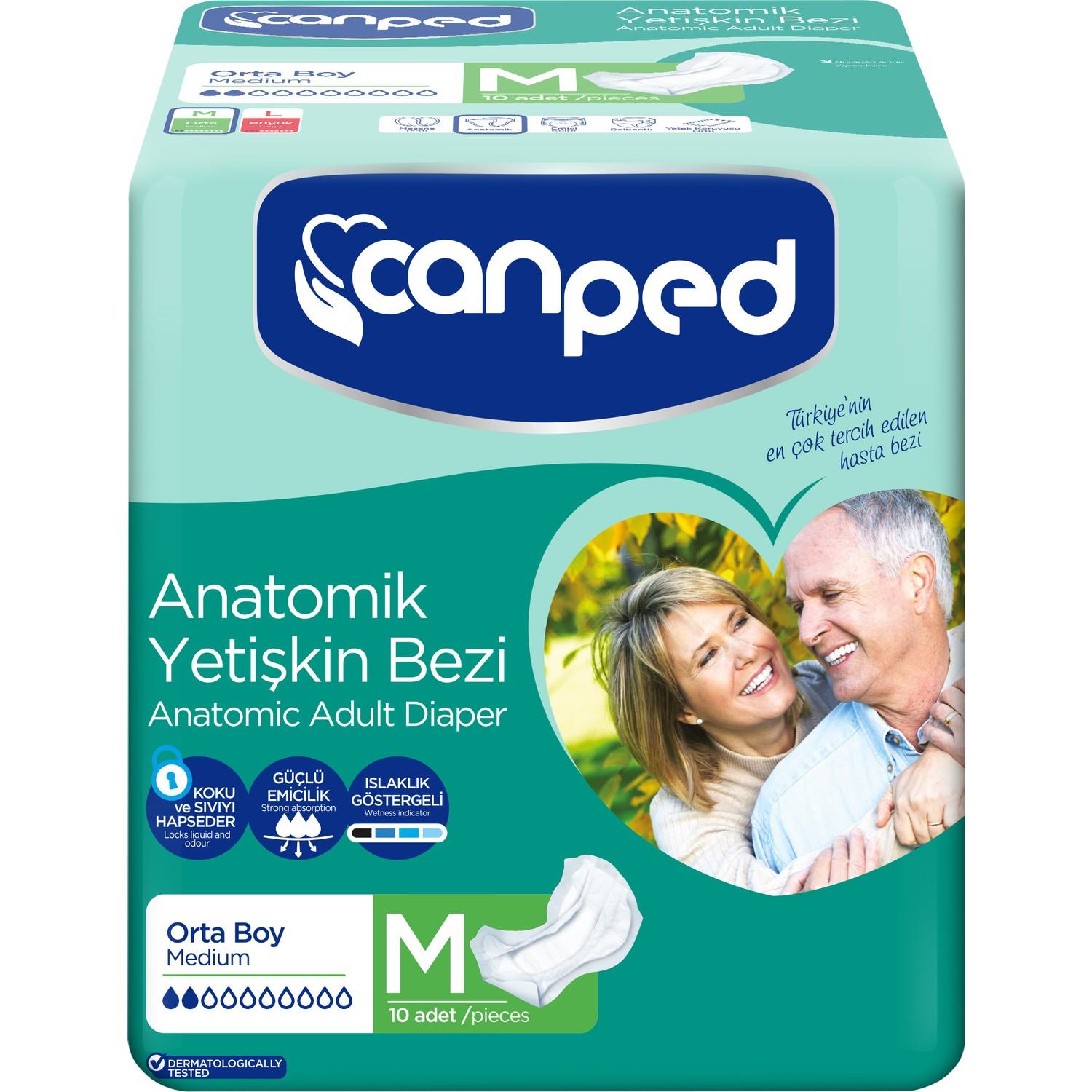CANPED ANATOMIK HASTA BEZİ ORTA 10 ADET