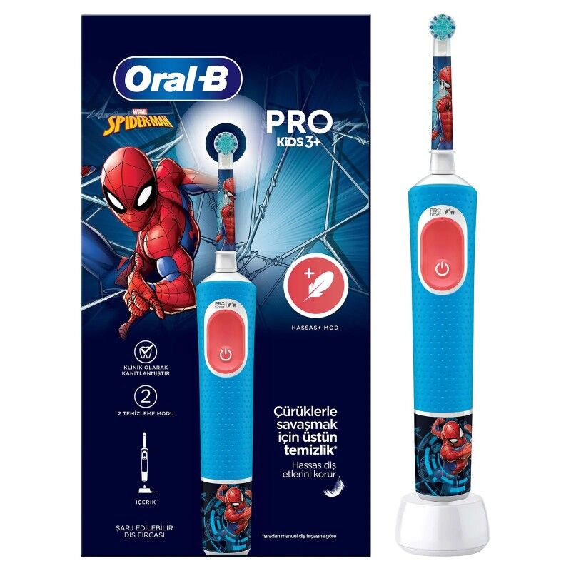 ORAL-B ŞARJLI DİŞ FIRÇASI VİTALİTY PRO ÇOCUK - SPIDERMAN