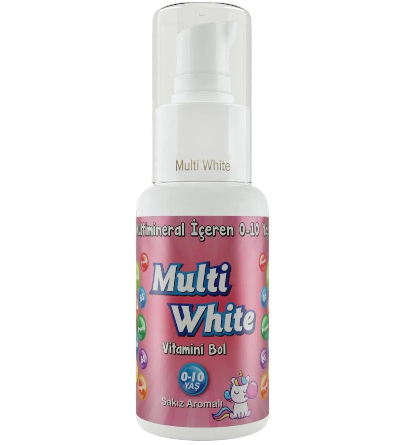 MULTI WHITE DIS MACUNU SAKIZ AROMALI 0-10 YAS 50ML