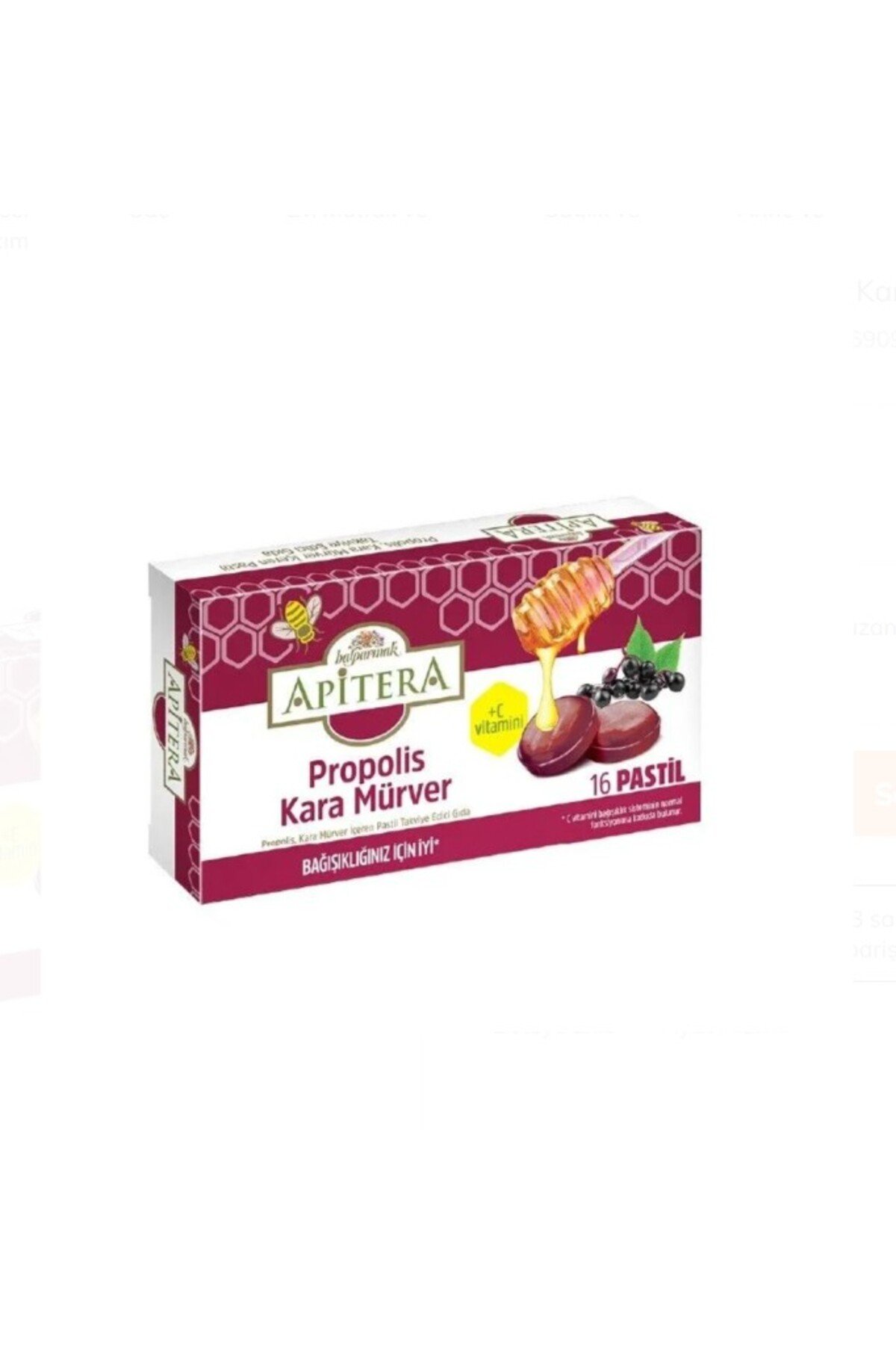 APITERA PROPLIS KARA MURVER 16 PASTİL