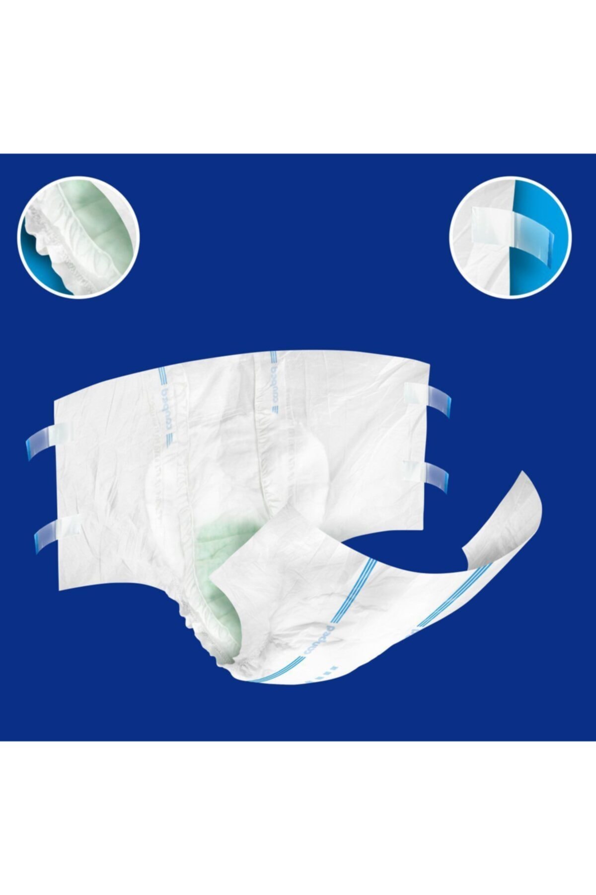 CANPED TEKSTİL YÜZEYLİ BELBANTLI HASTA BEZİ XLARGE 30 ADET