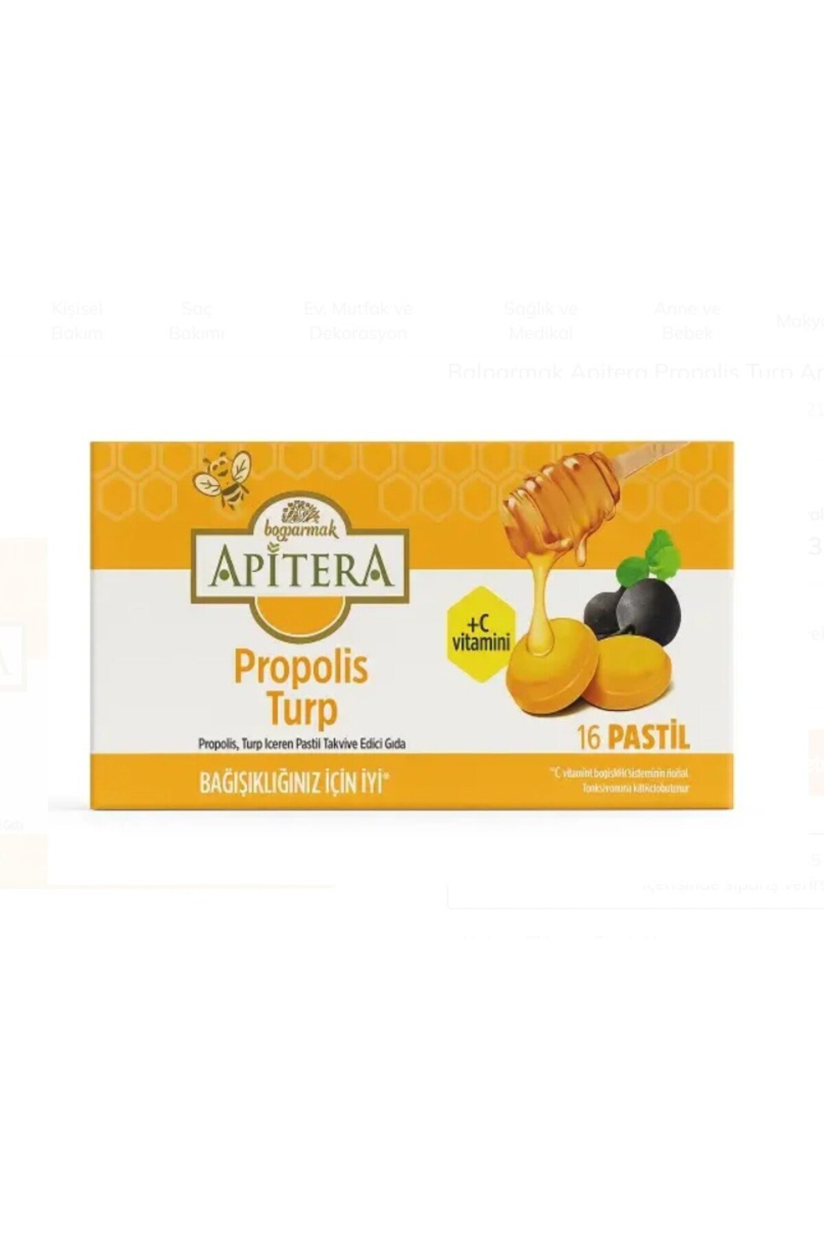 APITERA PROPLIS KARA TURP 16 PASTİL