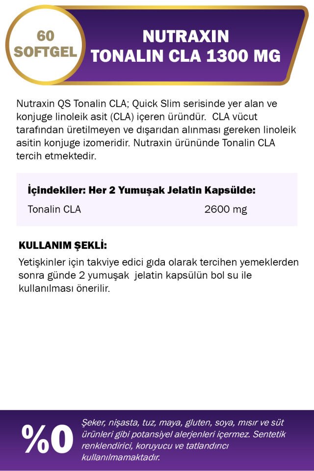 NUTRAXIN CLA 1300 MG 60 SOFTGEL