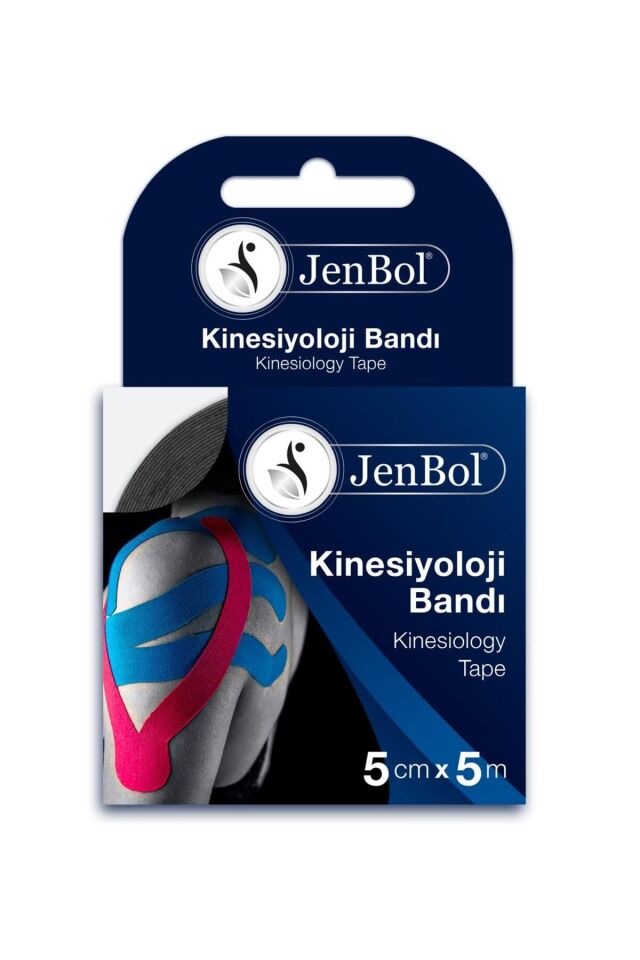 JENBOL KİNESİOLOGY TAPE AĞRI BANDI 5 CM X 5 M - SİYAH