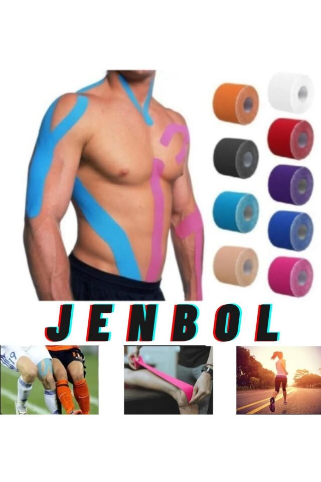 JENBOL KİNESİOLOGY TAPE AĞRI BANDI 5 CM X 5 M - SİYAH