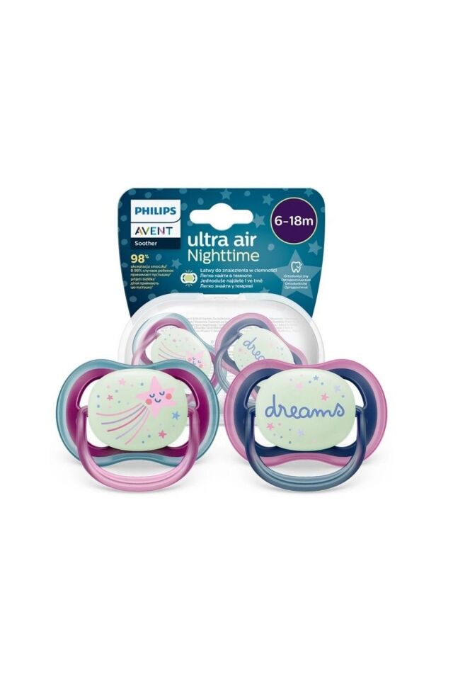 AVENT ULTRA AİR NIGHTTIME 6-18 AY KIZ EMZİK SCF376/14