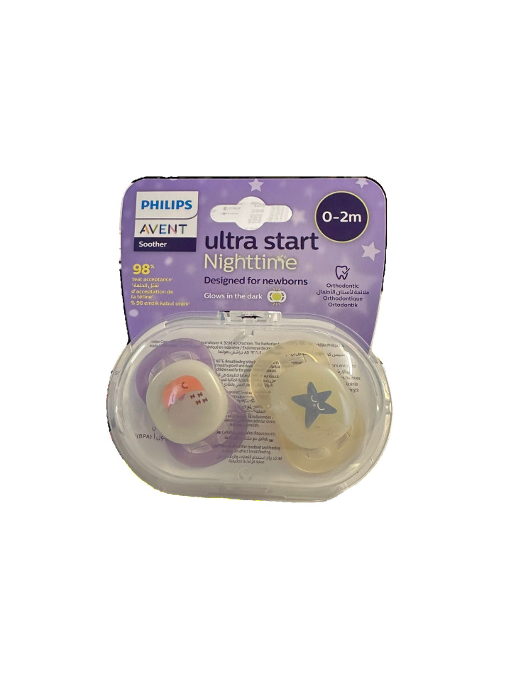 PHİLİPS AVENT ULTRA START NİGHTTİME 0-2 AY ŞEFFAF KIZ EMZİK SCF075/07