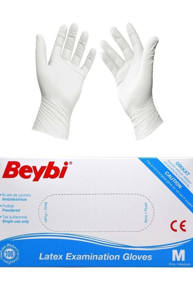 BEYBİ PUDRALI ELDİVEN MEDIUM 100 LÜ