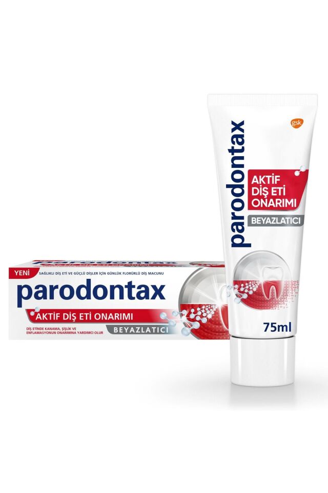 PARODONTAX AKTİF DİŞ ETİ ONARIMI BEYAZLATICI DİŞ MACUNU 75 ML