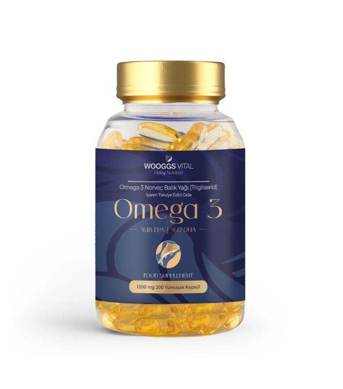 WOOGGS VITAL OMEGA 3 NORVEÇ BALIK YAĞI (TRİGLİSERİD) İTEG 200 SOFT GEL