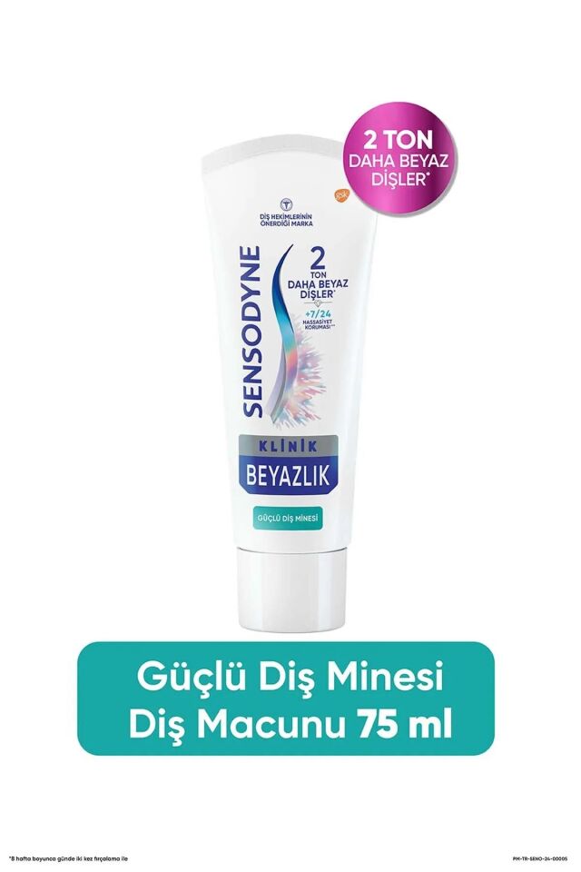 SENSODYNE KLİNİK BEYAZLIK GÜÇLÜ DİŞ MİNESİ DİŞ MACUNU 75 ML