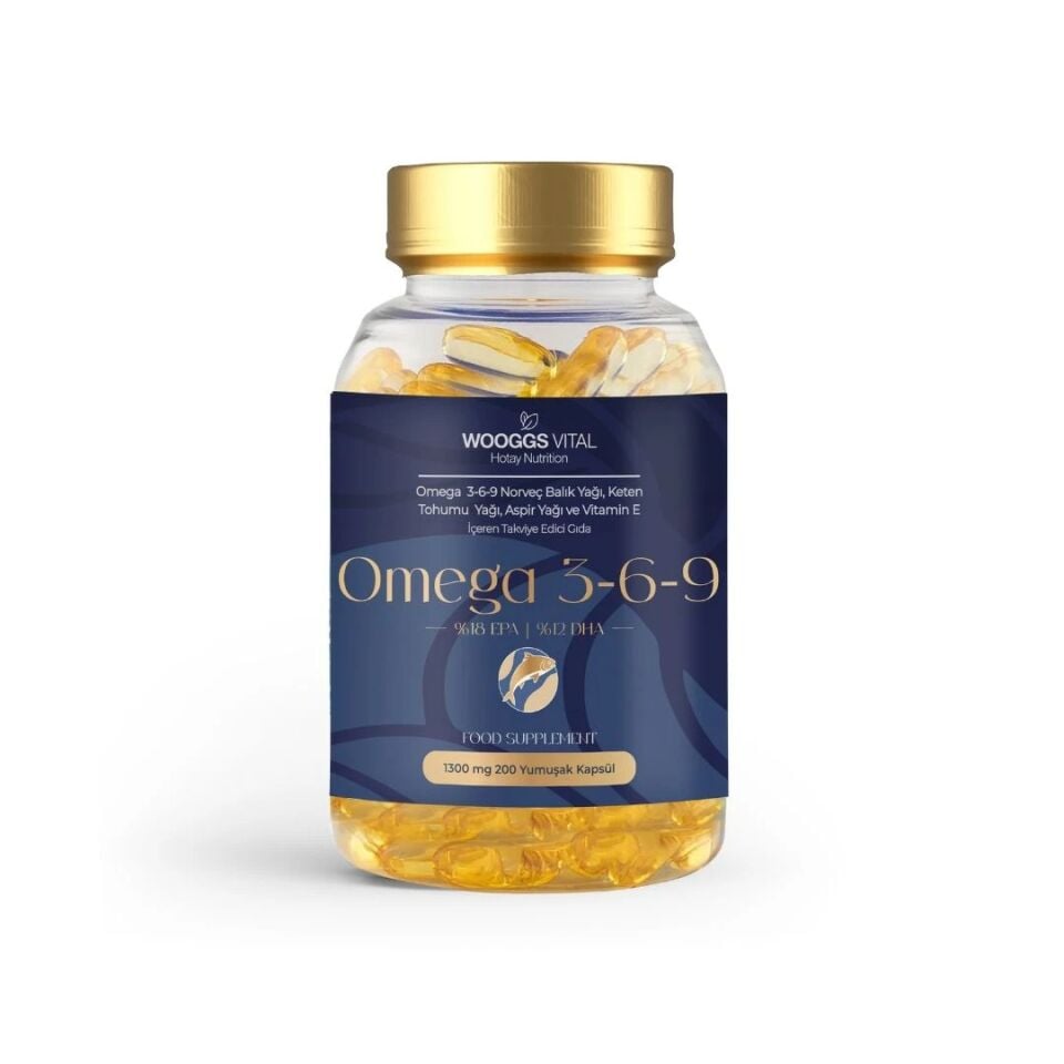 WOOGGS VITAL OMEGA 3-6-9 NORVEÇ BALIK YAĞI İTEG 200 SOFT GEL