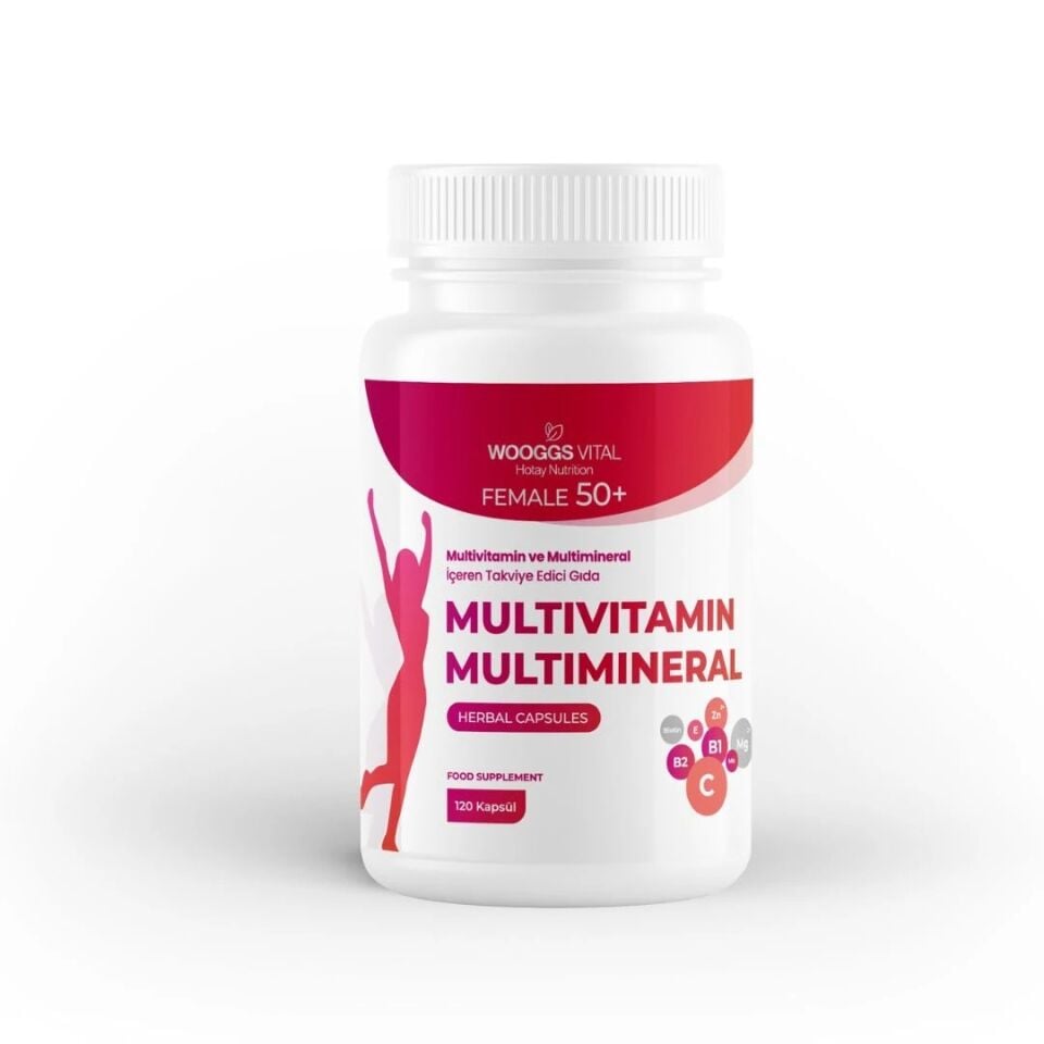 WOOGGS VITAL FEMALE 50+ MULTİVİTAMİN VE MULTİMİNERAL İTEG 120 KAPSÜL