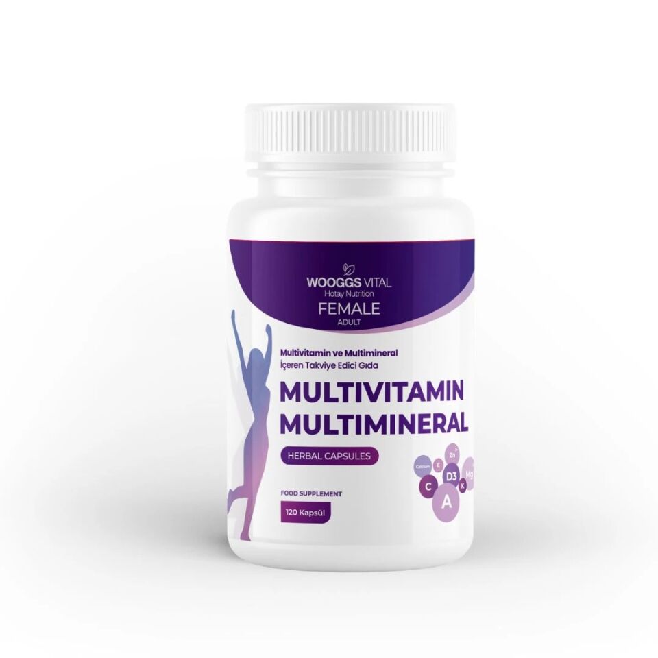 WOOGGS VITAL FEMALE ADULT MULTİVİTAMİN VE MULTİMİNERAL İTEG 120 KAPSÜL