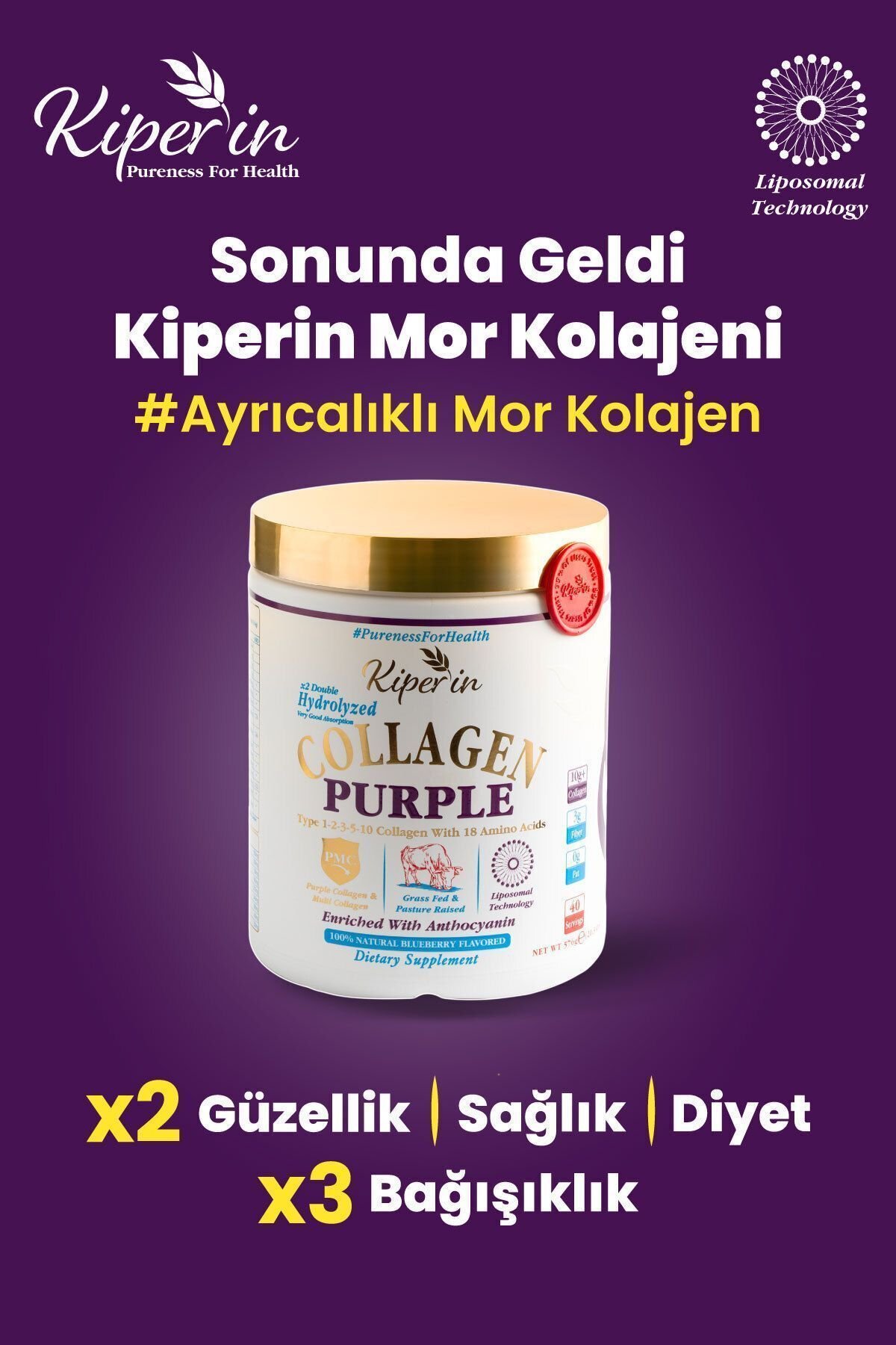 KİPERİN PURPLE COLLAGEN TOZ