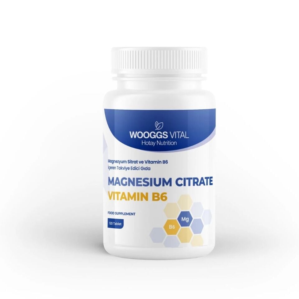 WOOGGS VITAL MAGNEZYUM SİTRAT VE VİTAMİN B6 İTEG 120 TABLET