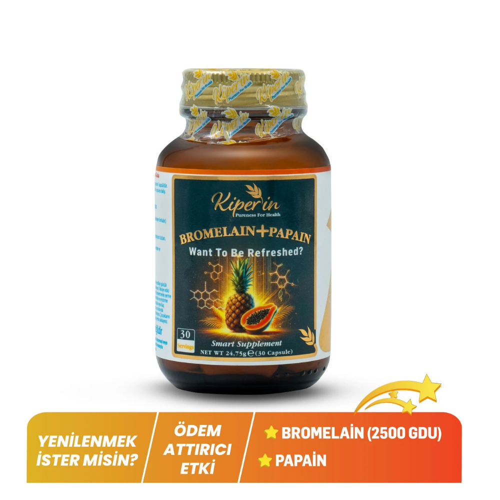 KİPERİN BROMELAIN PAPAIN 30 KAPSUL