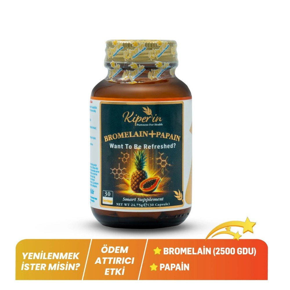 KİPERİN BROMELAIN PAPAIN 30 KAPSÜL