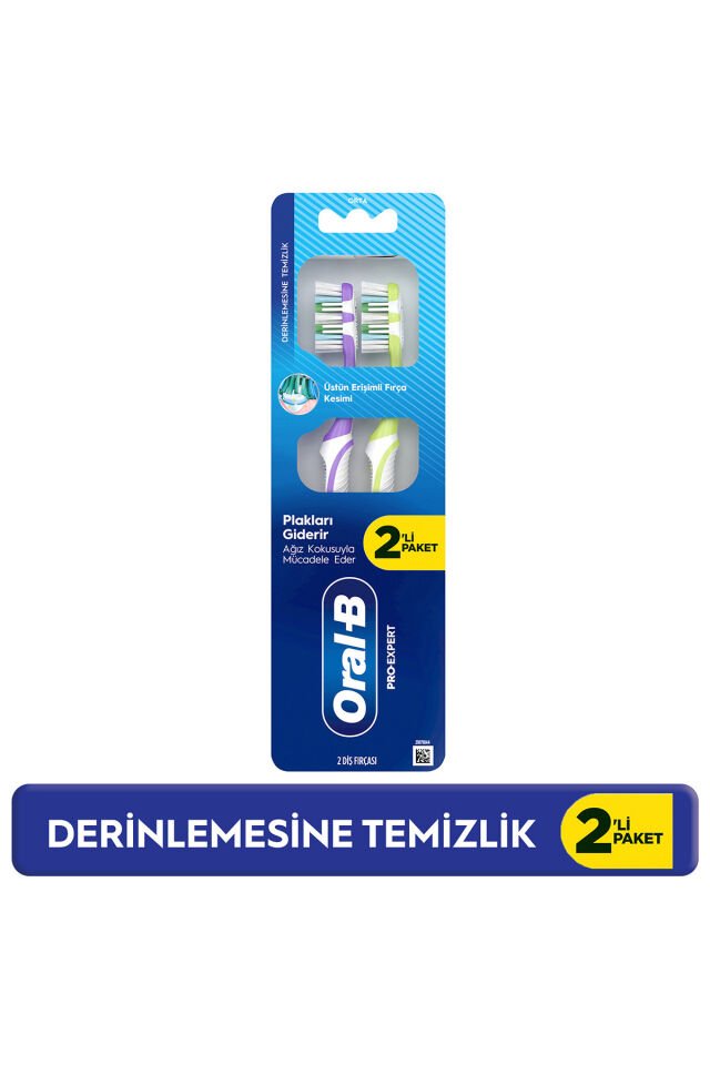 ORAL-B PRO EXPERT DERİNLEMESİNE TEMİZLİK DİŞ FIRÇASI 2'Lİ PAKET