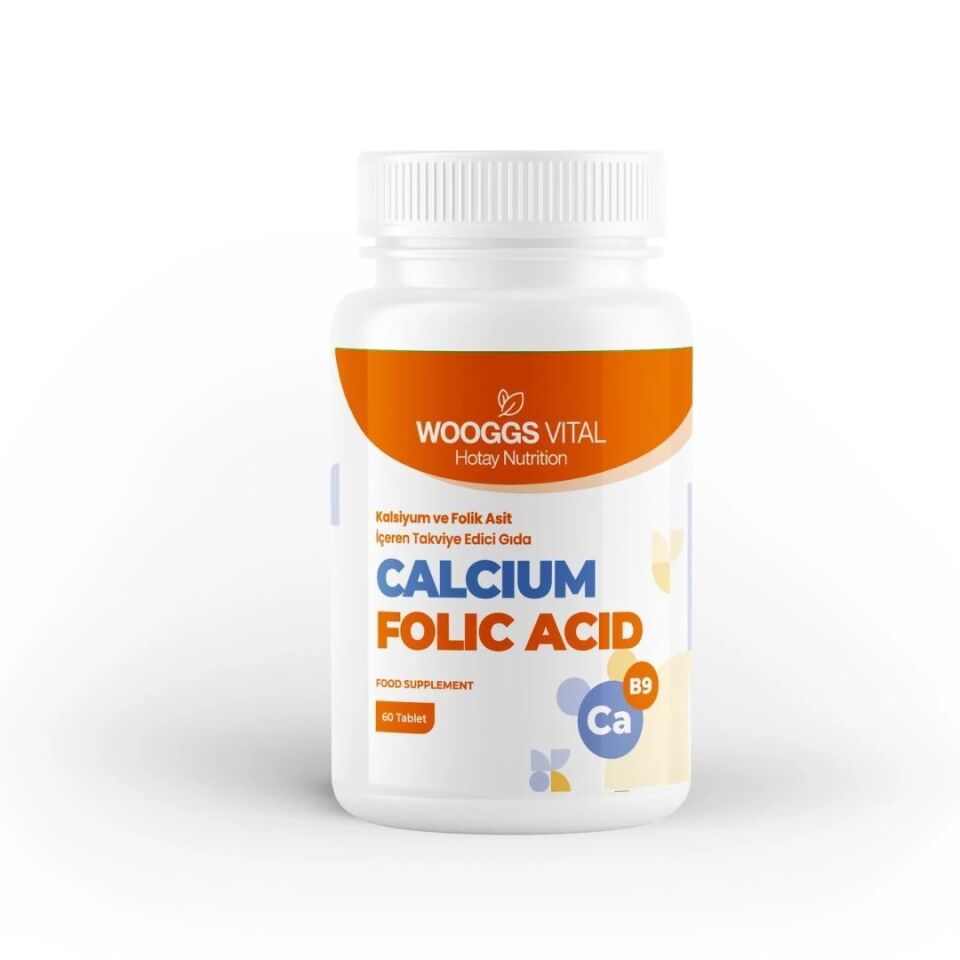 WOOGGS VITAL KALSİYUM VE FOLİK ASİT İTEG 60 TABLET