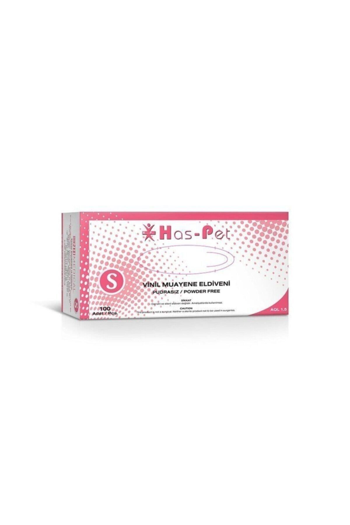 HASPET VİNİL PUDRASIZ MUAYENE ELDİVENİ SMALL 100'LÜ