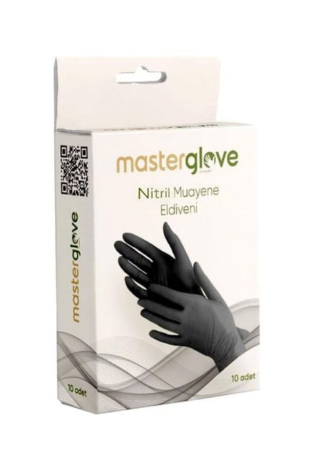 MASTER GLOVE NİTRİL ELDİVEN PUDRASIZ SİYAH 10'LU
