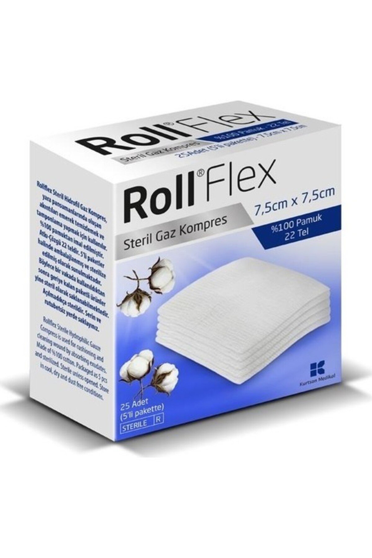 ROLL EMİCİ KOMPRES 7.5x7.5 - 25li