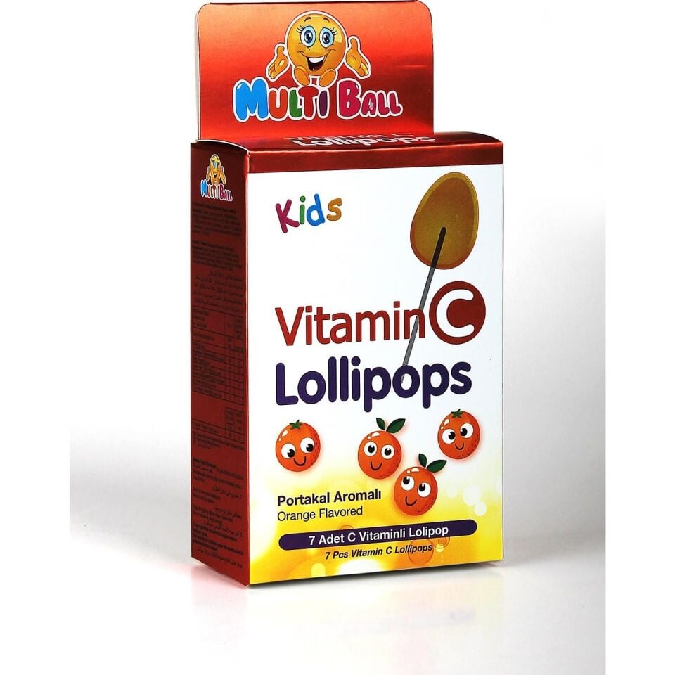 MULTİBALL KİDS VİTAMİN C LOLİPOP 7Lİ