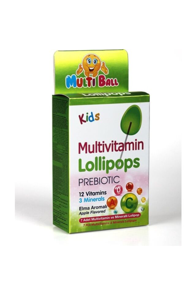 MULTİBALL KİDS MULTİVİTAMİN LOLİPOP PREBIOTIC
