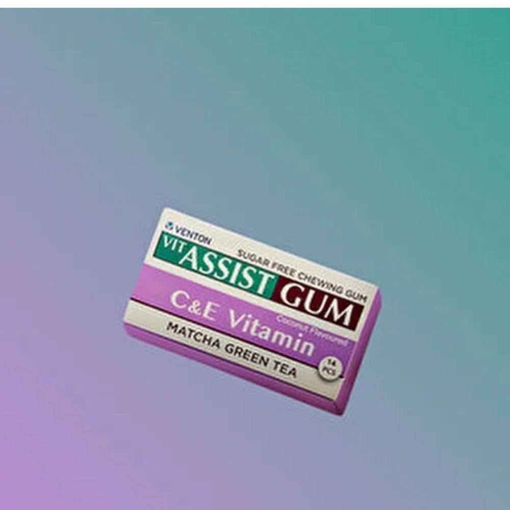 VIT ASSIST GUM (C-E VİTAMİNLİ MATCHA YEŞİL ÇAYLI SAKIZ) 12 Lİ
